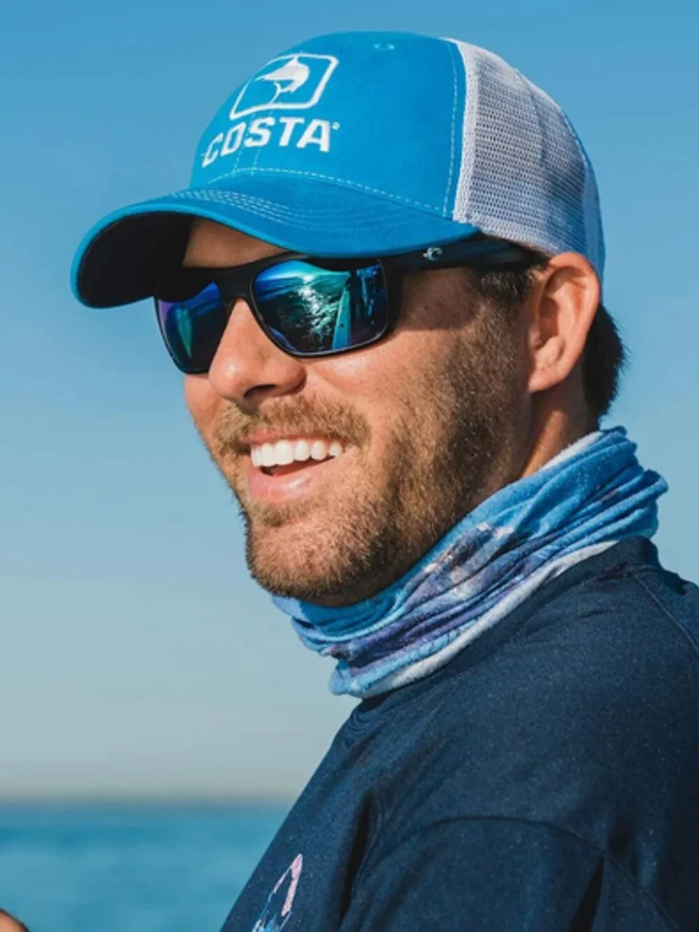 Costa Del Mar Broadbill Matte Reef Frame Polarized 580G Green Mirror Sunglasses